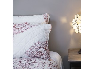 Bílý prošívaný přehoz přes postel Audrey - 140*220 cm