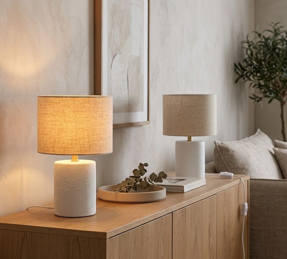 Bílá keramická stolní lampa Pierre se stínidlem - Ø18 * 28 cm / 40W / E14 J-Line by Jolipa Bílá keramická stolní lampa Pierre se stínidlem - Ø18 * 28 cm / 40W / E14 J-Line by Jolipa