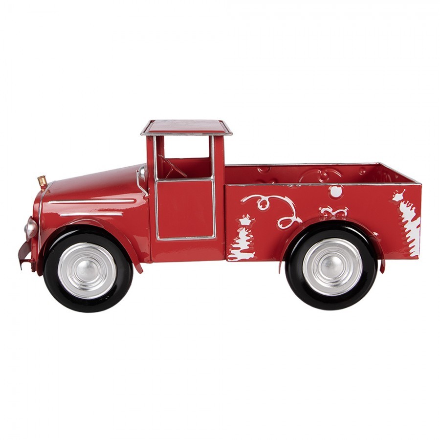 Vánoční dekorace červené kovové retro auto - 42*18*19 cm Clayre & Eef Vánoční dekorace červené kovové retro auto - 42*18*19 cm Clayre & Eef