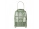 Zelená ratanová lucerna Simmy M - 21*21*30 cm Clayre & Eef