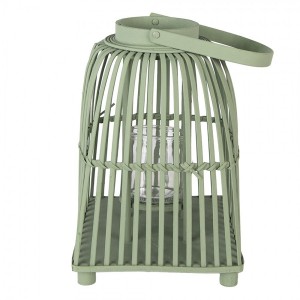 Zelená ratanová lucerna Simmy L - 24*24*36 cm