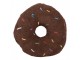 Hnědý dekorativní polštář ve tvaru Donutu - Ø 35*6 cm Clayre & Eef