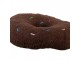 Hnědý dekorativní polštář ve tvaru Donutu - Ø 35*6 cm Clayre & Eef