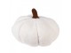 Bílá textilní dekorace dýně Pillo Pumpkin M - Ø 30*18 cm Clayre & Eef