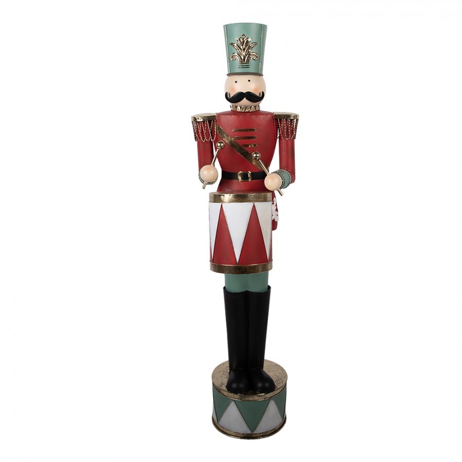 Kovová dekorace Louskáček Nutcracker - 33*33*121 cm
