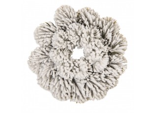 Vánoční dekorace zasněžený věneček - Ø 26*6 cm