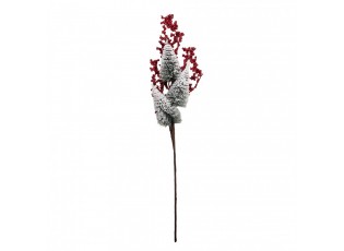 Vánoční dekorace zápich stromky a červené bobule - 14*6*60 cm