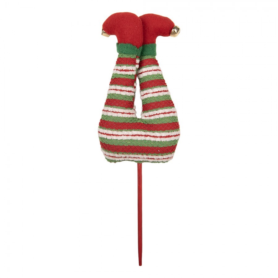 Kouzelný vánoční zápich nohy skřítek Elf - 10*4*30 cm Clayre & Eef Kouzelný vánoční zápich nohy skřítek Elf - 10*4*30 cm Clayre & Eef