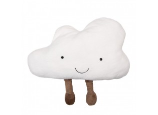 Bílý dekorativní polštář ve tvaru obláčku Cloud - 60*30*10 cm