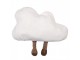 Bílý dekorativní polštář ve tvaru obláčku Cloud - 60*30*10 cm Clayre & Eef