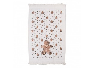Bílý froté kuchyňský ručník s perníčky Gingerbread Magic - 40*66 cm