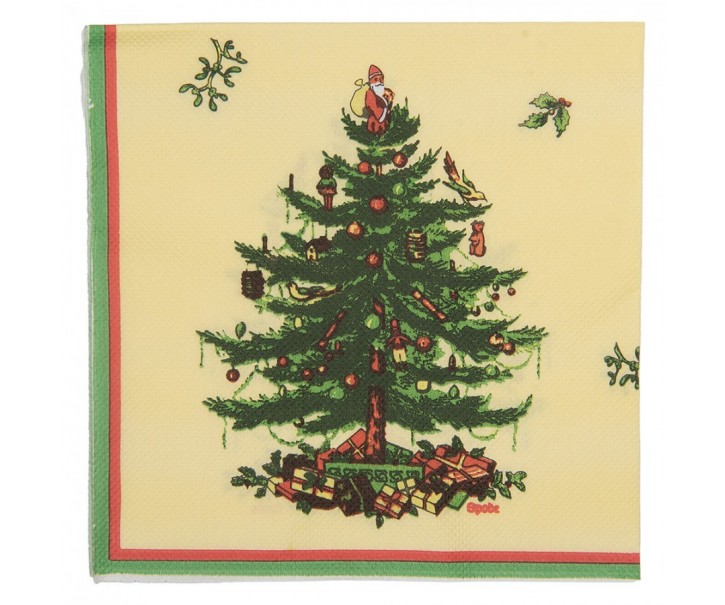 Vánoční papírové ubrousky s vánočním stromkem - 33*33 cm (20ks) Clayre & Eef