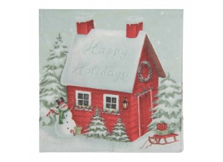 Vánoční papírové ubrousky Happy Holidays - 33*33 cm (20ks)
