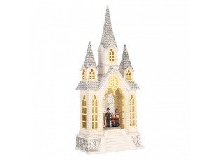 Kouzelný vánoční sbor v kostele – hrací skříňka s LED - 17*10*41 cm / 3*AA/ USB