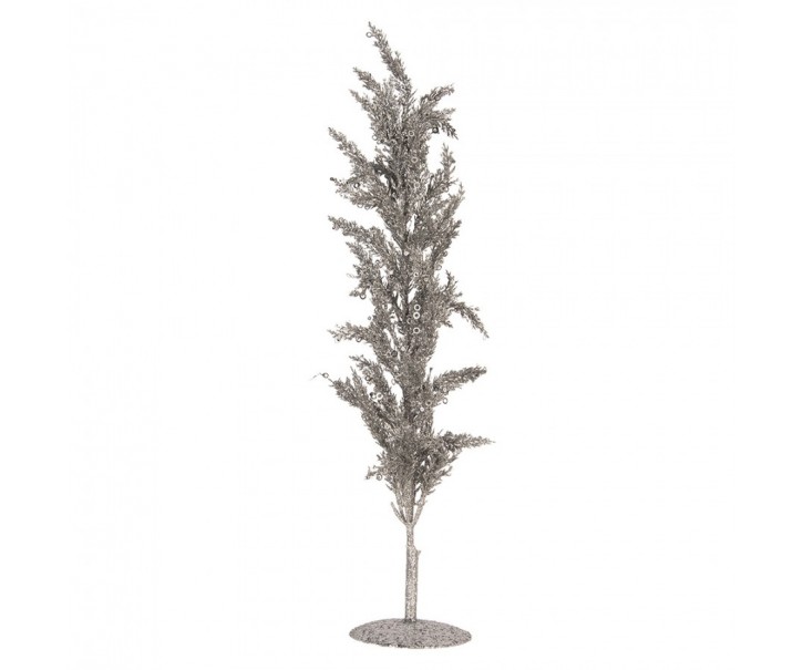 Vánoční dekorace stříbrný stromek - 12*12*60 cm Clayre & Eef