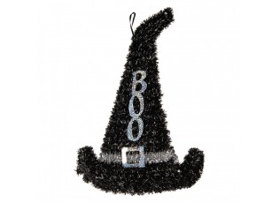 Halloweenská závěsná dekorace Čarodějnický klobouk "BOO" - 28*2*39 cm