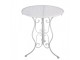 Bílý zahradní kovový Bistro set stůl a 2 židle - Ø 60*70 / 50*40*93 cm Clayre & Eef