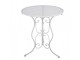 Bílý zahradní kovový Bistro set stůl a 2 židle - Ø 60*70 / 50*40*93 cm Clayre & Eef