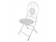 Bílý zahradní kovový Bistro set stůl a 2 židle - Ø 60*70 / 50*40*93 cm Clayre & Eef