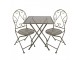 Zelený skládací zahradní kovový Bistro set stůl a 2 židle - 60*60*70cm / 50*40*93 cm Clayre & Eef