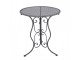 Šedý zahradní kovový Bistro set stůl a 2 židle - Ø 60*71 / 50*40*93 cm Clayre & Eef
