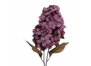 Dekorace umělá květina hortenzie s fialovým květem - 12*12*90 cm