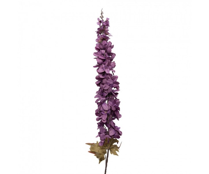 Dekorace umělá květina ostrožka Delphinium s fialovým květem - 8*8*124 cm Clayre & Eef