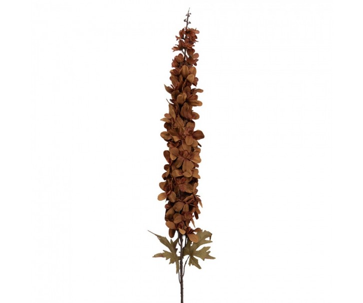 Dekorace umělá květina ostrožka Delphinium s hnědým květem - 8*8*124 cm Clayre & Eef