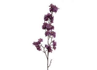 Dekorace umělá větvička s fialovými květy - 10*7*98 cm
