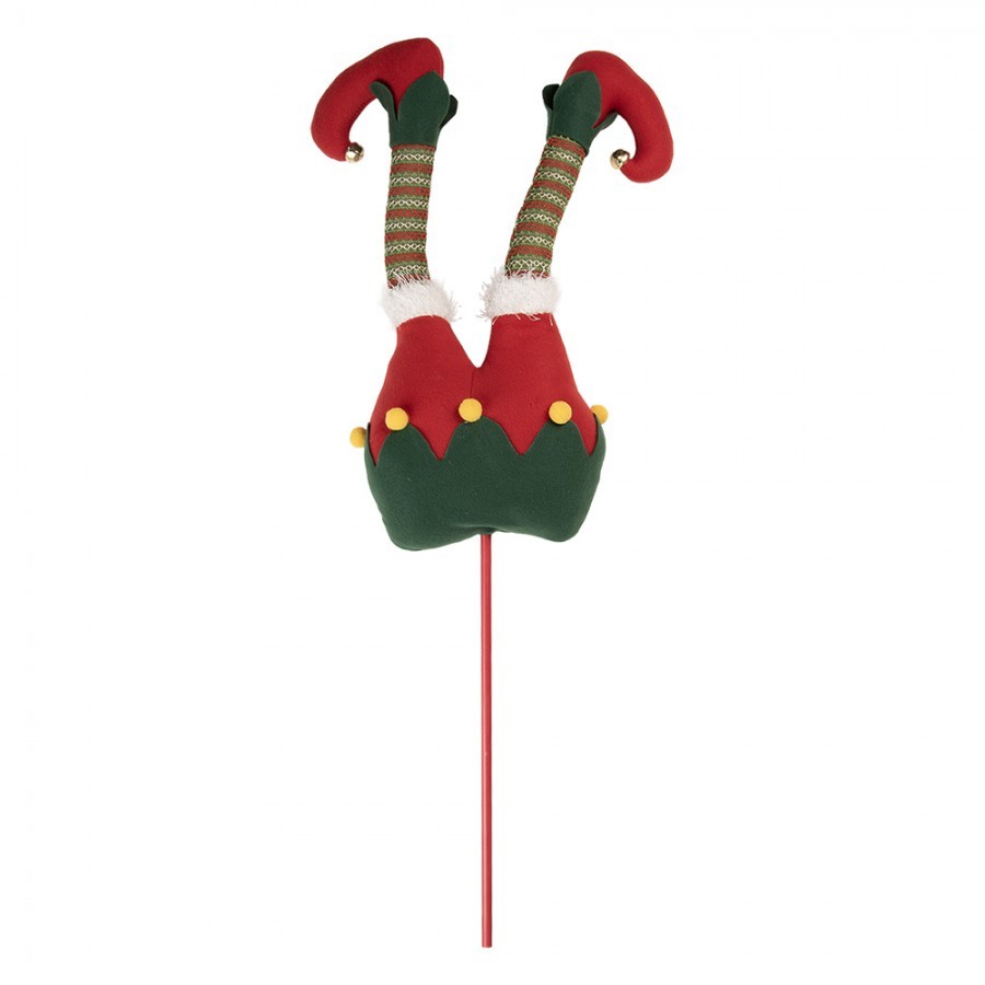 Veliký vánoční zápich nohy skřítek Elf - 24*10*80 cm Clayre & Eef Veliký vánoční zápich nohy skřítek Elf - 24*10*80 cm Clayre & Eef