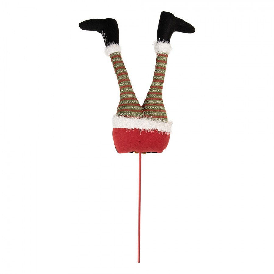 Veliký vánoční zápich nohy skřítek Elf - 20*10*82 cm Clayre & Eef Veliký vánoční zápich nohy skřítek Elf - 20*10*82 cm Clayre & Eef