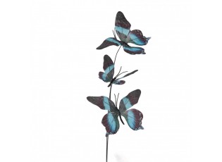 Dekorační větvička s modrými motýlky Butterfly - 10*10*65 cm