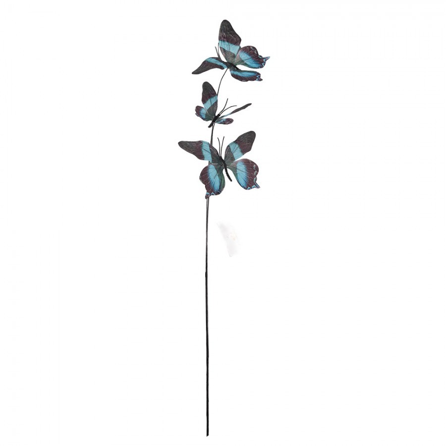 Dekorační větvička s modrými motýlky Butterfly - 10*10*65 cm Clayre & Eef Dekorační větvička s modrými motýlky Butterfly - 10*10*65 cm Clayre & Eef
