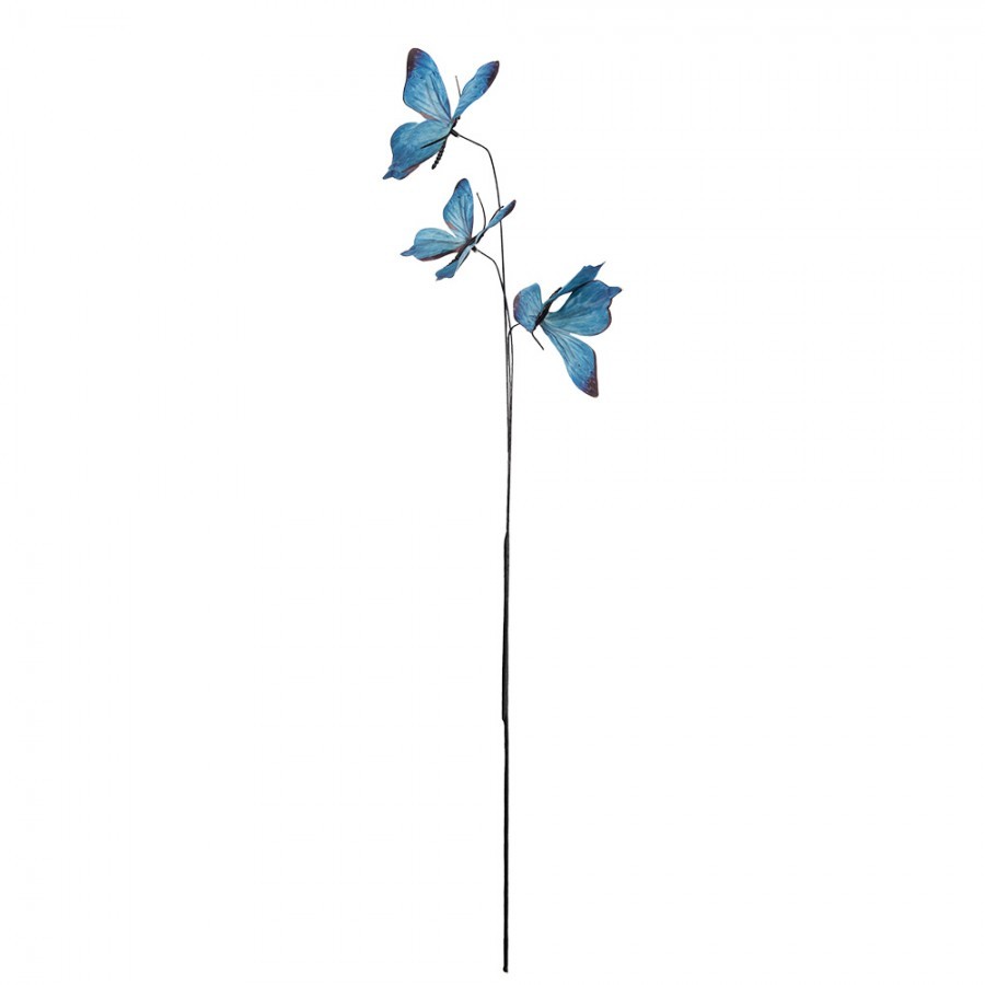 Dekorační větvička s modrými motýlky Butterfly - 10*10*65 cm Clayre & Eef Dekorační větvička s modrými motýlky Butterfly - 10*10*65 cm Clayre & Eef