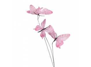 Dekorační větvička s růžovými motýlky Butterfly - 10*10*65 cm