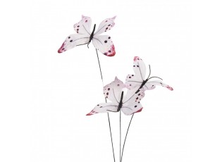 Dekorační větvička s bílými motýlky Butterfly - 10*10*65 cm