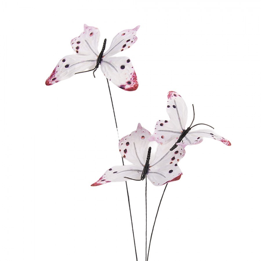 Dekorační větvička s bílými motýlky Butterfly - 10*10*65 cm