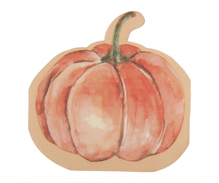 Papírové ubrousky ve tvaru dýně Pumpkin - 33*33 cm (20ks) Clayre & Eef