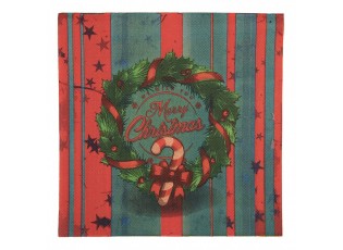 Vánoční papírové ubrousky s věnečkem Merry Christmas - 33*33 cm (20 ks)