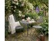 Šedý zahradní kovový Bistro set stůl a 2 židle - Ø 60*71 / 50*40*93 cm Clayre & Eef