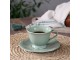 Zelený porcelánový šálek s podšálkem Provence lace verte - 9,5 cm / 180 ml Chic Antique