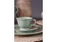 Zelený porcelánový šálek s podšálkem Provence lace verte - 9,5 cm / 180 ml Chic Antique
