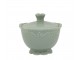 Zelená porcelánová cukřenka s krajkou Provence lace verte - Ø 10*9 cm / 190 ml Chic Antique