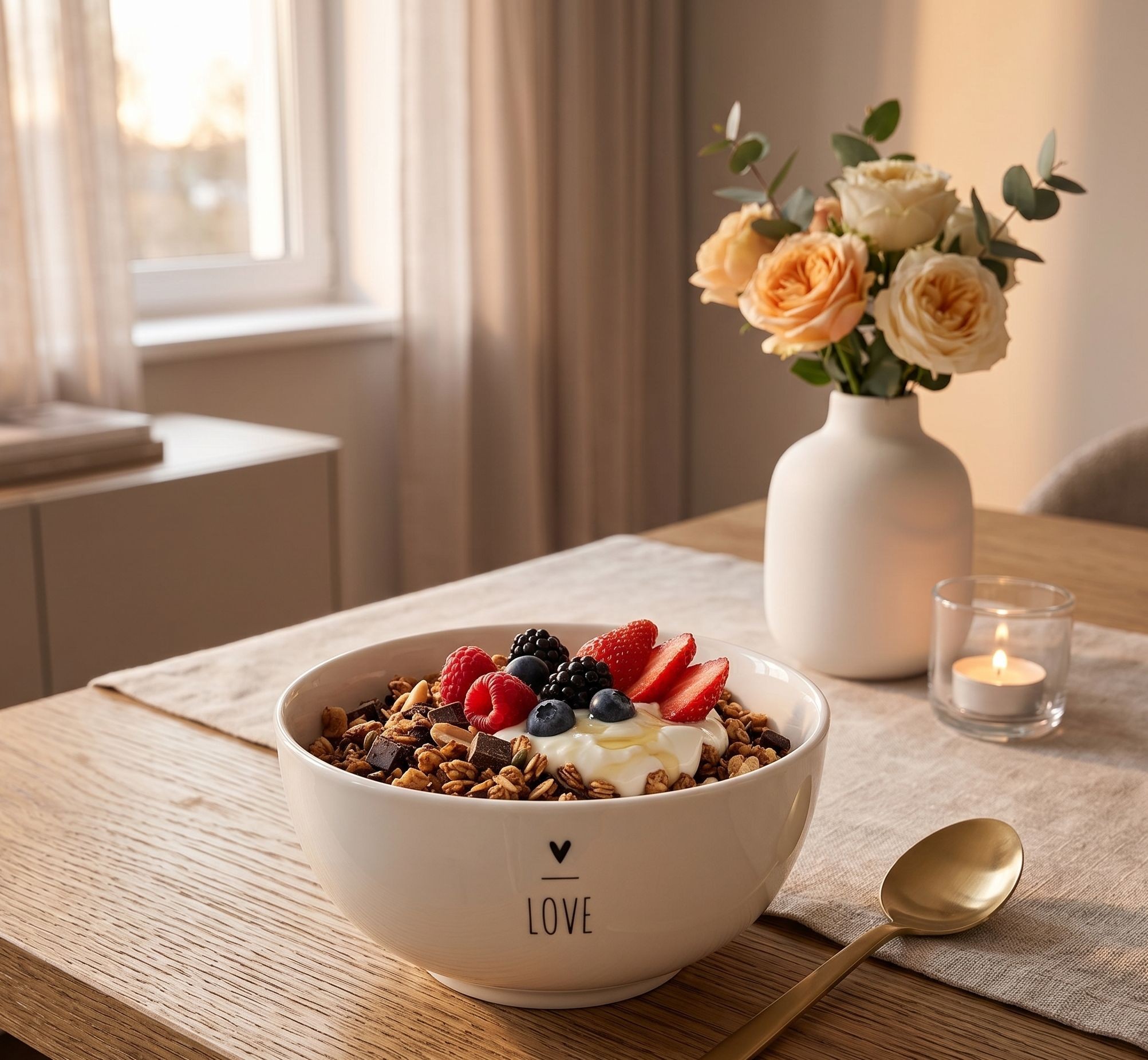 Bílá porcelánová miska se srdíčkem Lovely Day - Ø 14*7 cm / 500 ml Clayre & Eef Bílá porcelánová miska se srdíčkem Lovely Day - Ø 14*7 cm / 500 ml Clayre & Eef