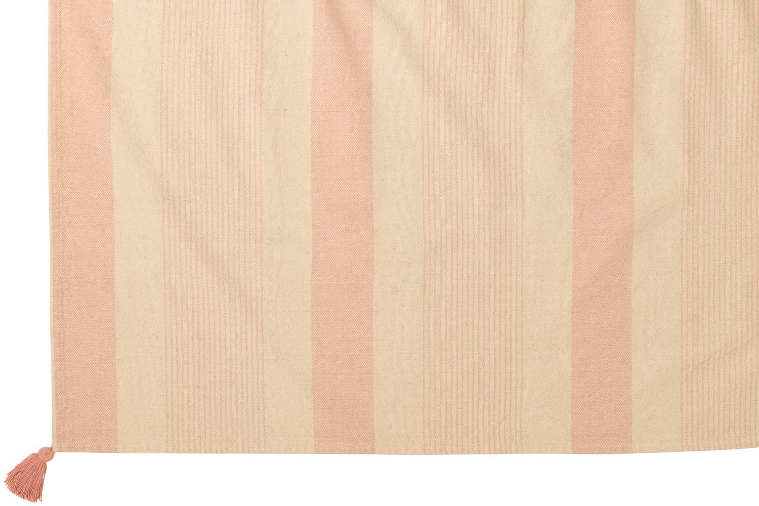 Béžovo-růžový pléd se střapci Wov Mik - 130*180cm J-Line by Jolipa Béžovo-růžový pléd se střapci Wov Mik - 130*180cm J-Line by Jolipa
