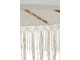 Bílý slunečník s dřevěnou tyčí a třásněmi Macrame - ∅ 200 250 cm J-Line by Jolipa