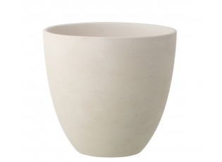 Bílý antik keramický obal na květináč Larigge L - Ø 30*29 cm