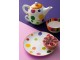 Tea for One s barevnými pruhy a puntíky Polli Dot v krabičce - 19*12*15 cm / 420/ 200 ml J-Line by Jolipa