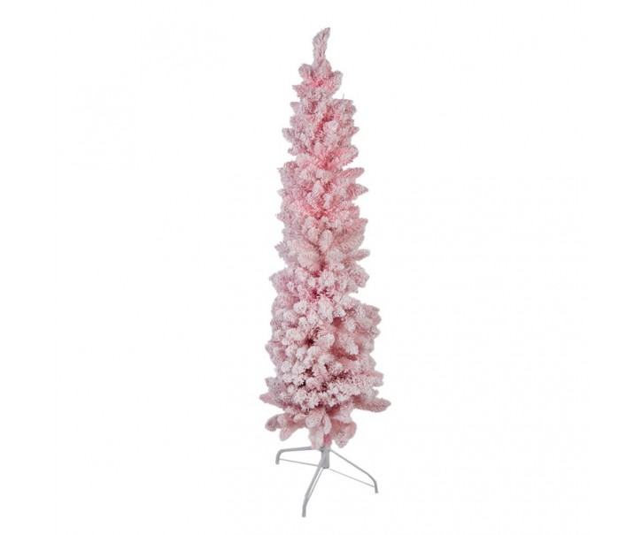 Růžový zasněžený umělý vánoční stromek Christmas Tree S - 30*30*120 cm Clayre & Eef