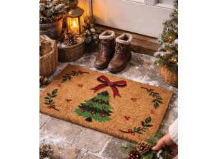 Vánoční kokosová rohožka se stromečkem Christmas Harmony - 75*45*1 cm